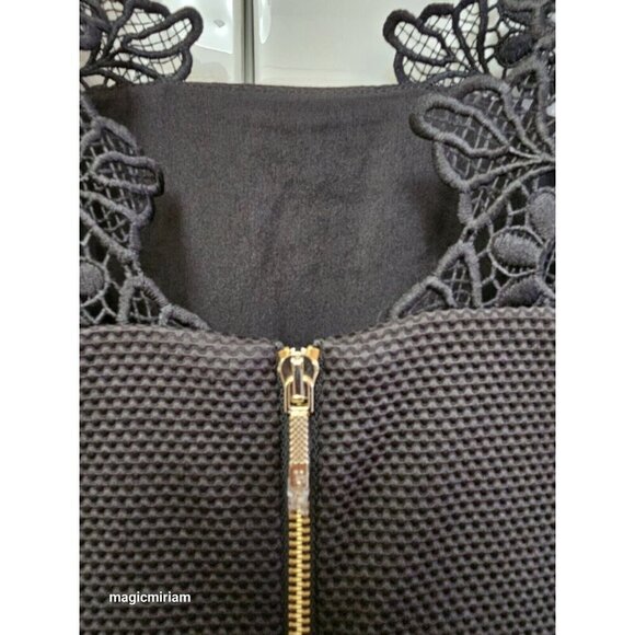 BNWT Ted Baker London Monaa Lace Trim A-Line Dress Black - Picture 5 of 14